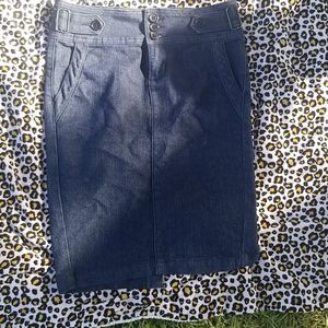 Denim pencil skirt